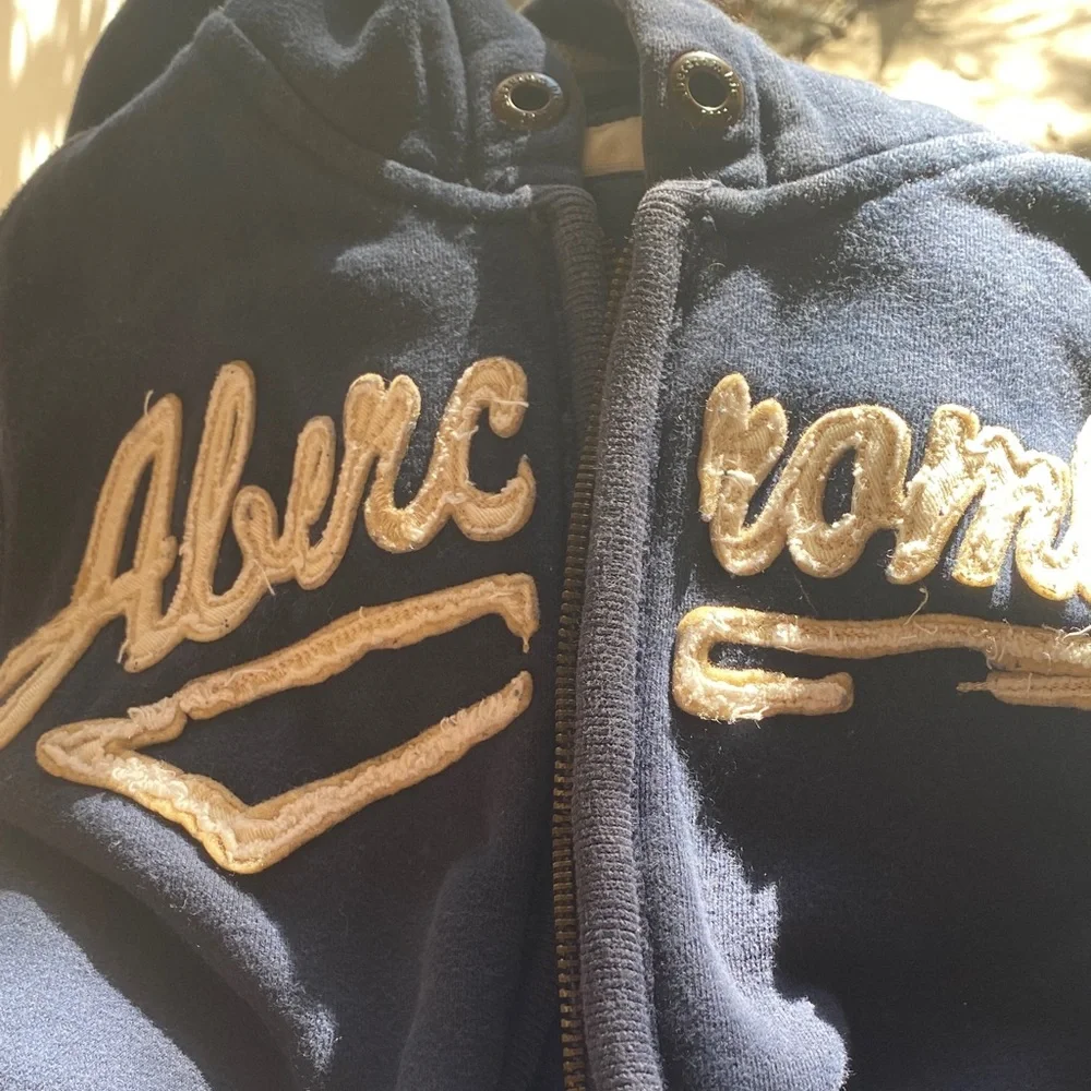 Abercrombie Kids Navy Blue Hoodie Jacket - Picture 6 of 8